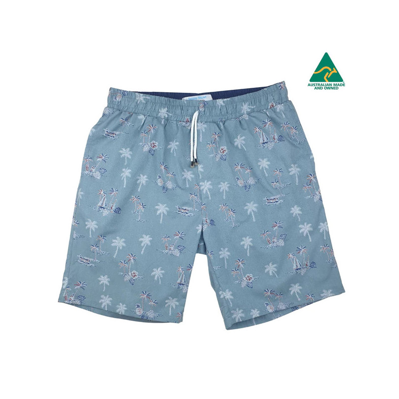 Castaway Abstract Cotton Short - Green