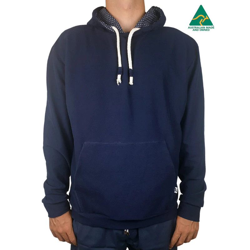 Navy Cotton Hoodie