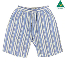 Avalon Stripe Linen Short - Blue/White