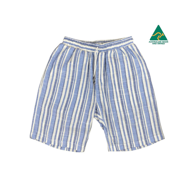 Avalon Stripe Linen Short - Blue/White
