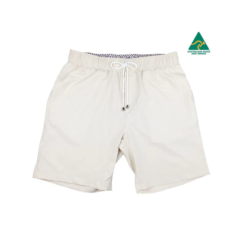 Bahamas Cotton/Linen Fawn Short - Cream