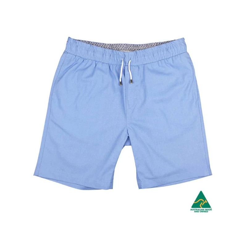 Bahamas Cotton/Linen Short - Sky Blue
