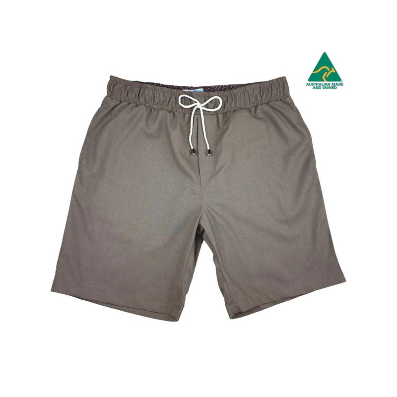 Bahamas Cotton/Linen Taupe Short - Brown