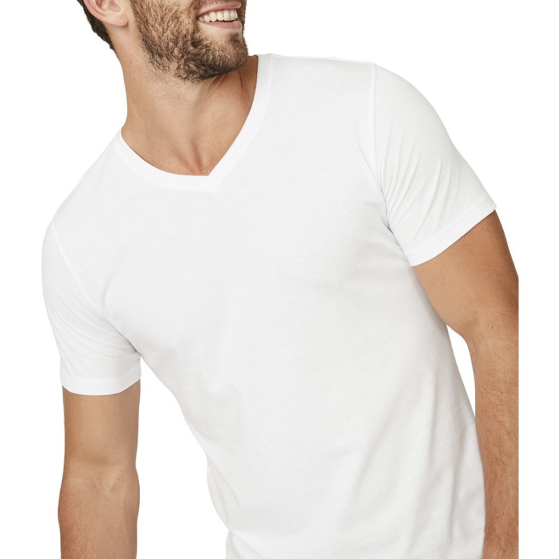 Brilliant Basics Men's Organic V-Neck Tee - White